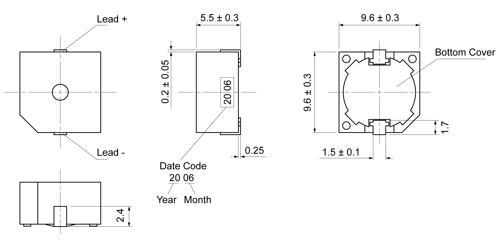 SMB9650TA-27S3 Mechanical Drawing